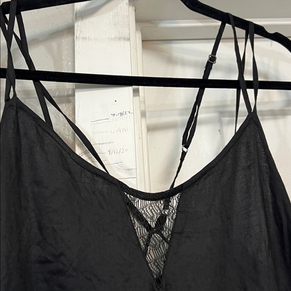 BILLABONG DESIGNERS CLOSET BLACK SHEER CUTOUT COTTON MAXI DRESS LARGE - Picture 7 of 16